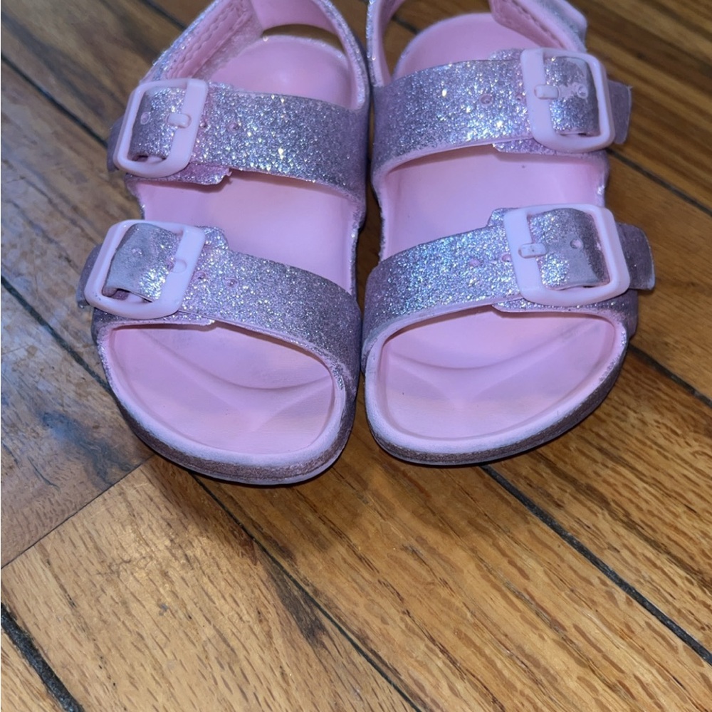 Glittery Pink Kids Sandals